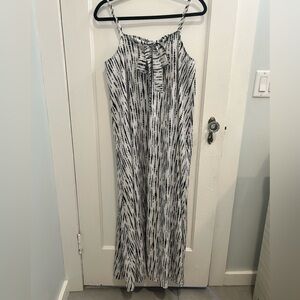 Black and white batik print dress
